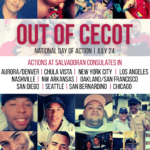 flyer for an event to protest CECOT