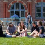 Students on Lawn