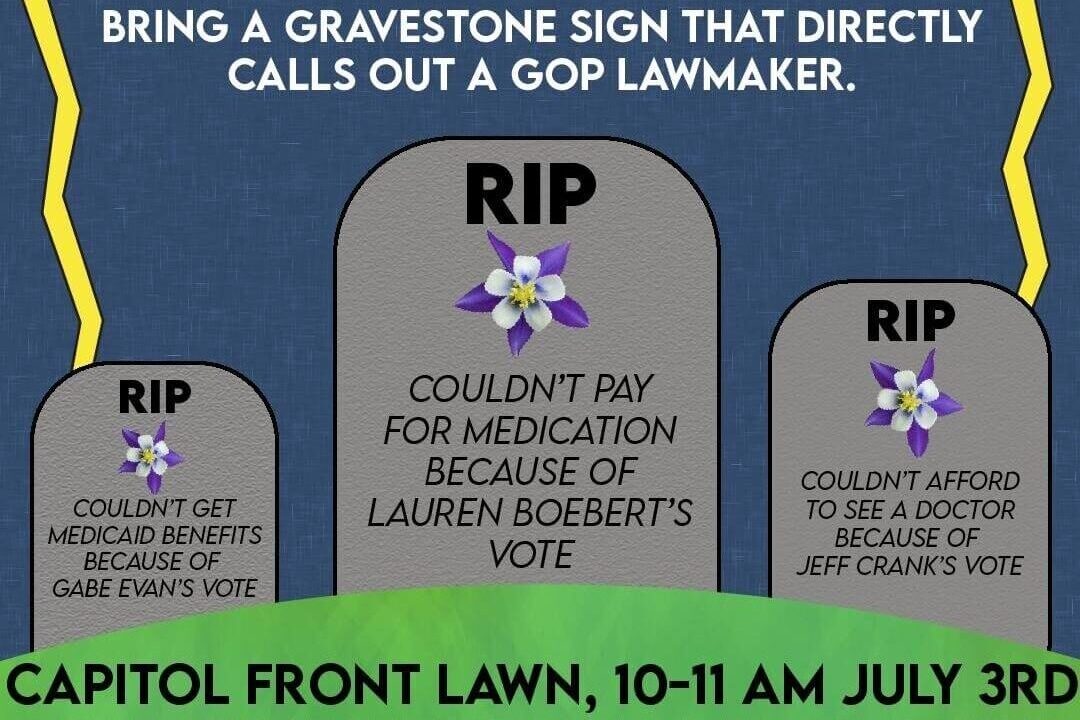 dieinevent_flyer 1 - Indivisible Denver Die in Event Flyer